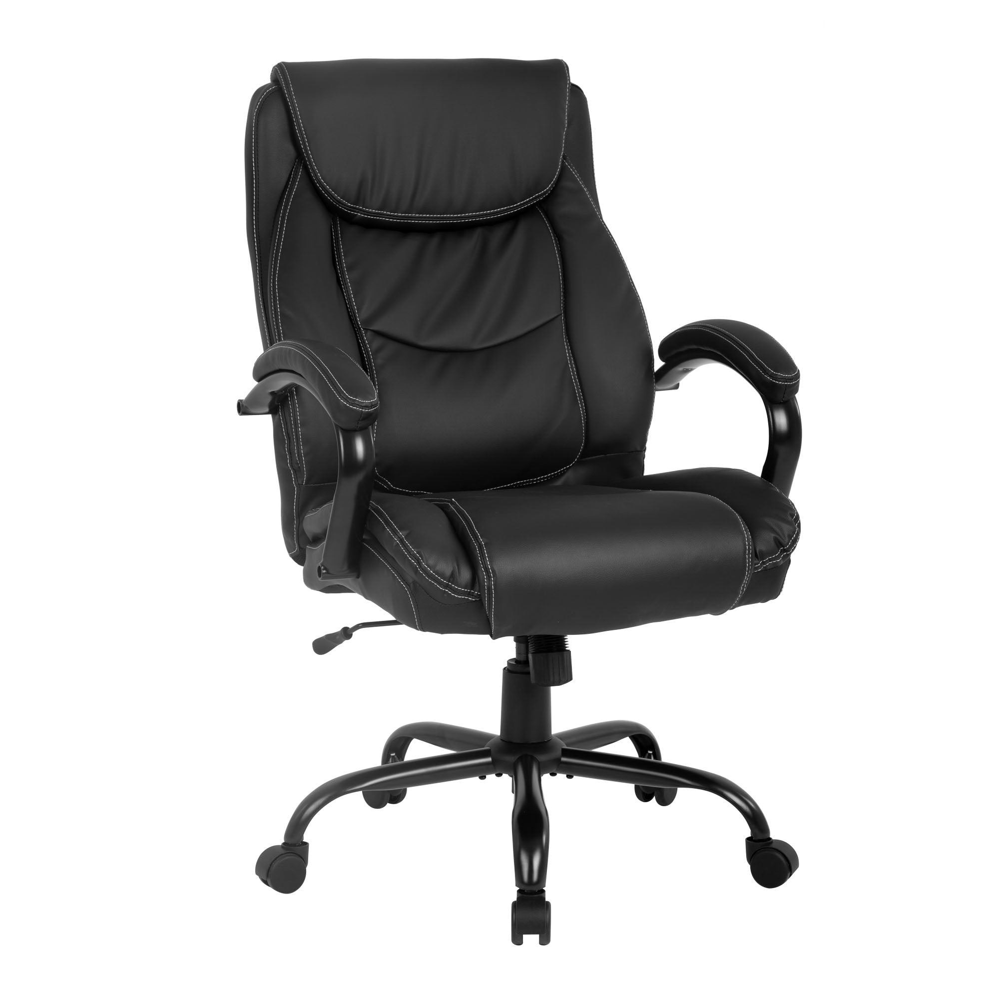 Breitsitzer Ergonomischer PU Lederschreibtischstuhl