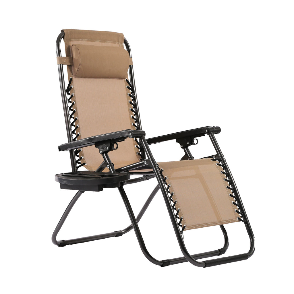 Zero Gravity Lawn Lounge Chair Patio Set von 2