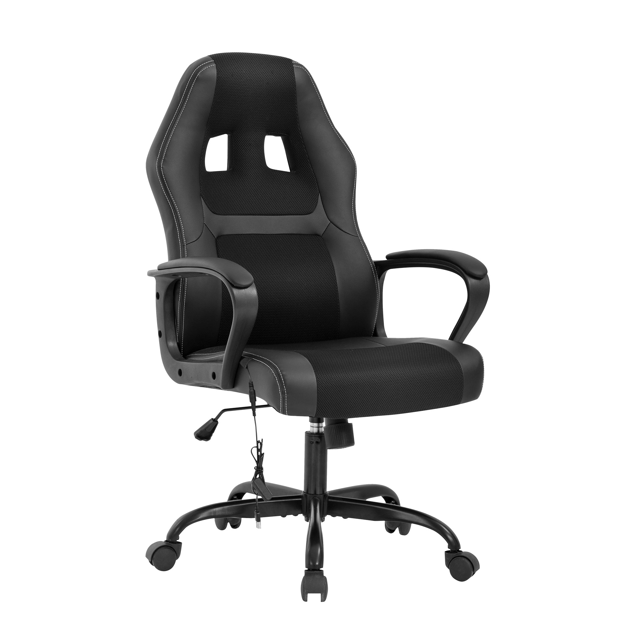 Verstellbare PU Lumbal Massage Support Leder Racing Chair