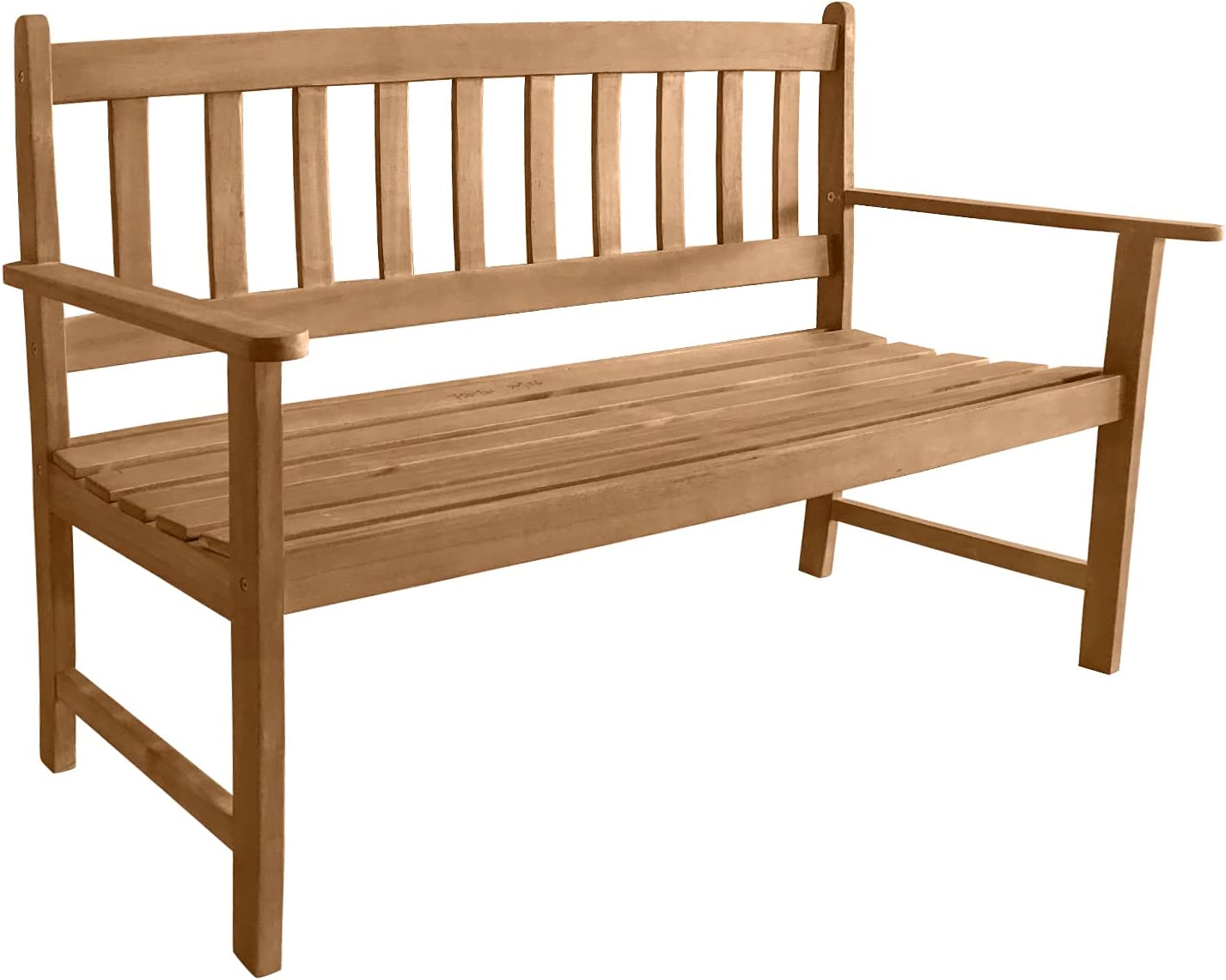 Outdoor Patio Bench Wood Garden Bench mit Armlehnen Sturdy Front Porch Chair
