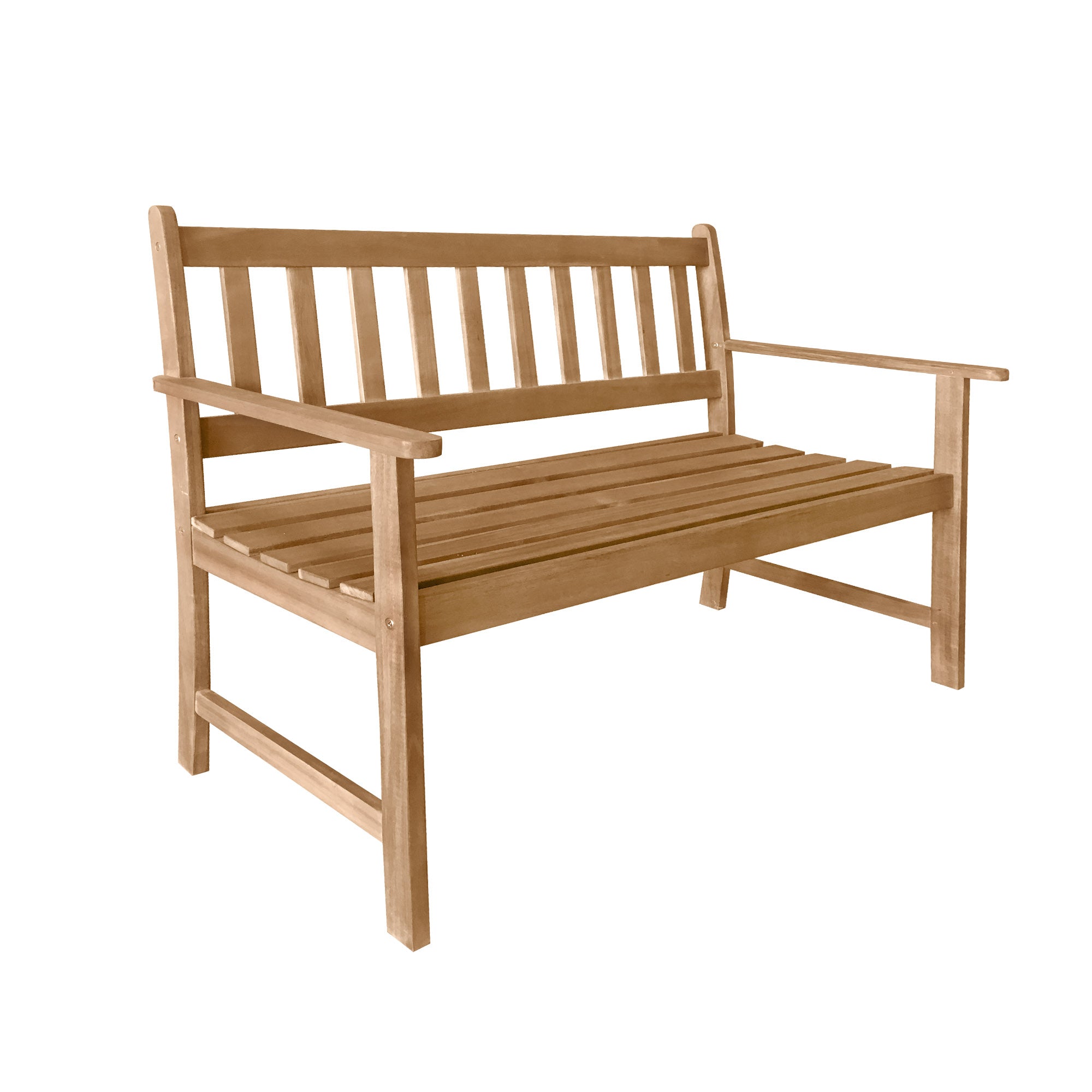Outdoor Patio Bench Wood Garden Bench mit Armlehnen Sturdy Front Porch Chair