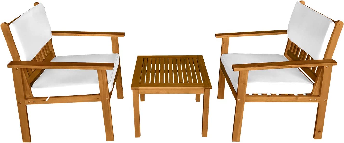 3-Stück Patio Bistro Set Patio Möbel Outdoor Tisch Stuhl Set