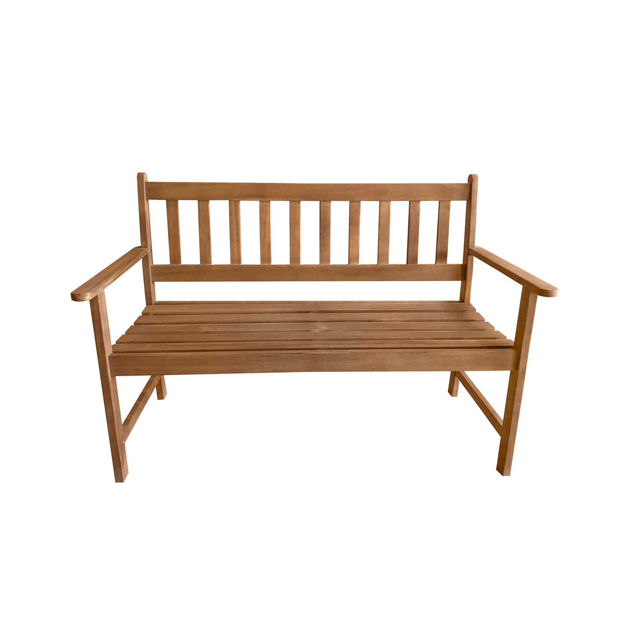 Outdoor Patio Bench Wood Garden Bench mit Armlehnen Sturdy Front Porch Chair