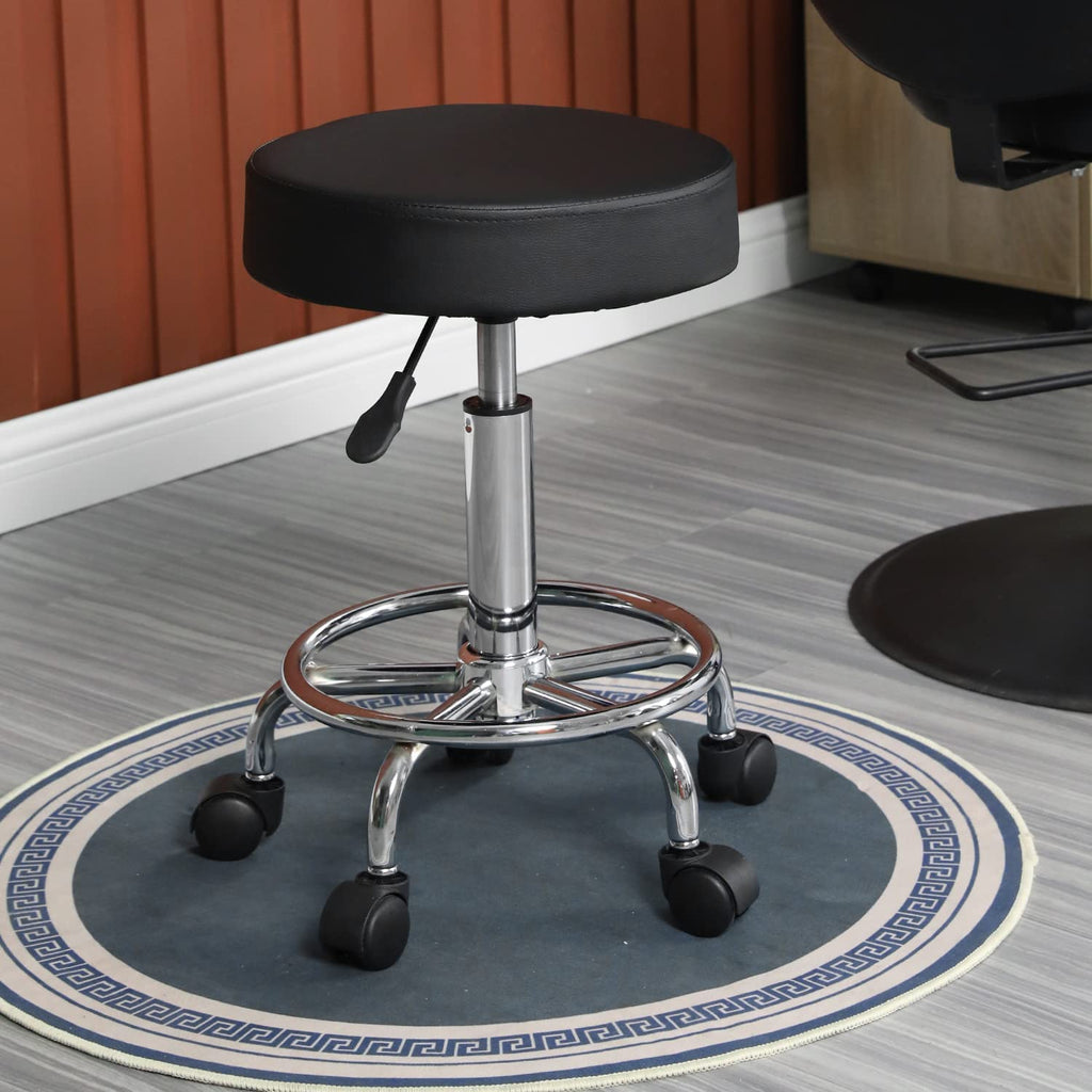 Round Rolling Swivel Esthetician Pu Chair