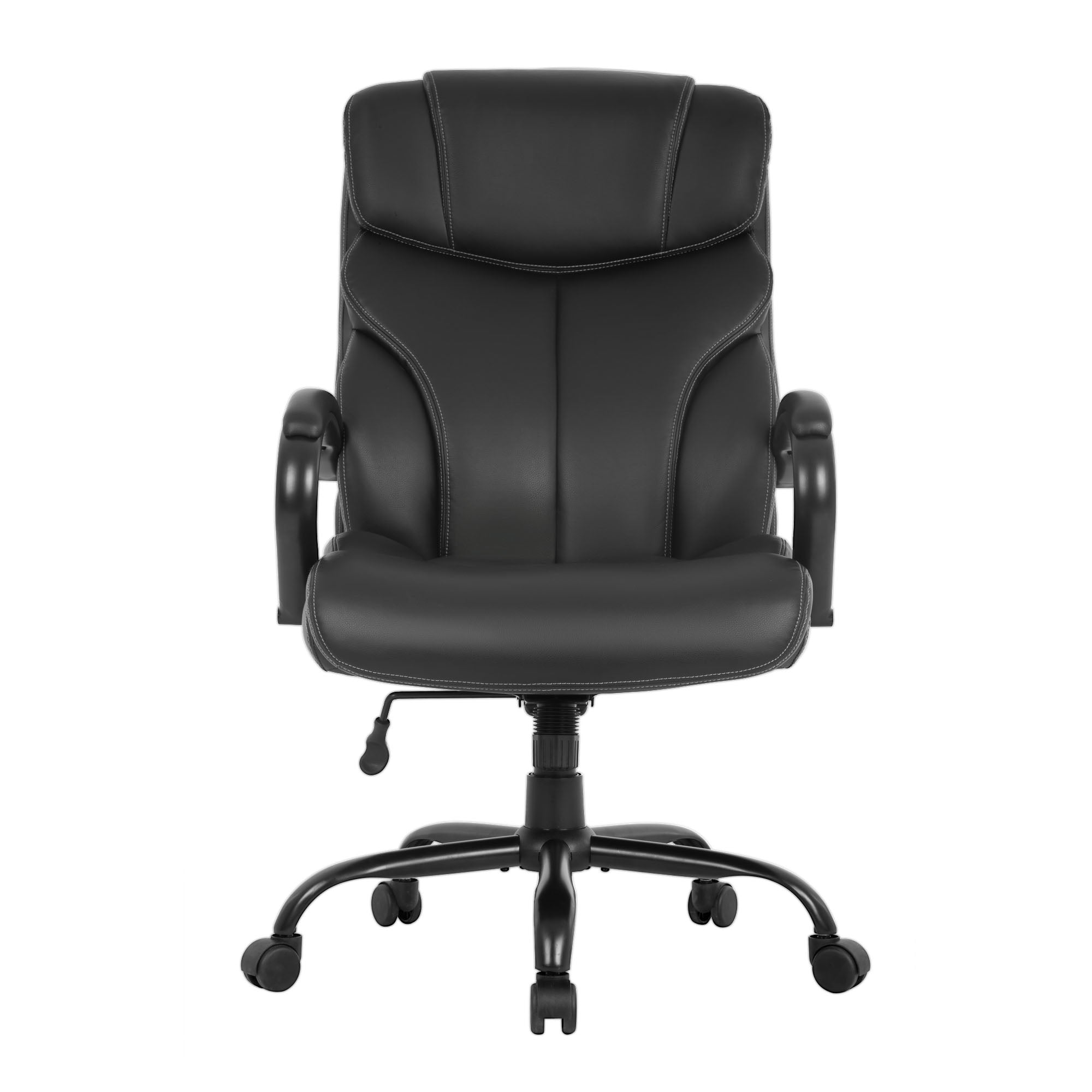 Breitsitz-Schreibtischstuhl mit Lumbar-Stützarmen