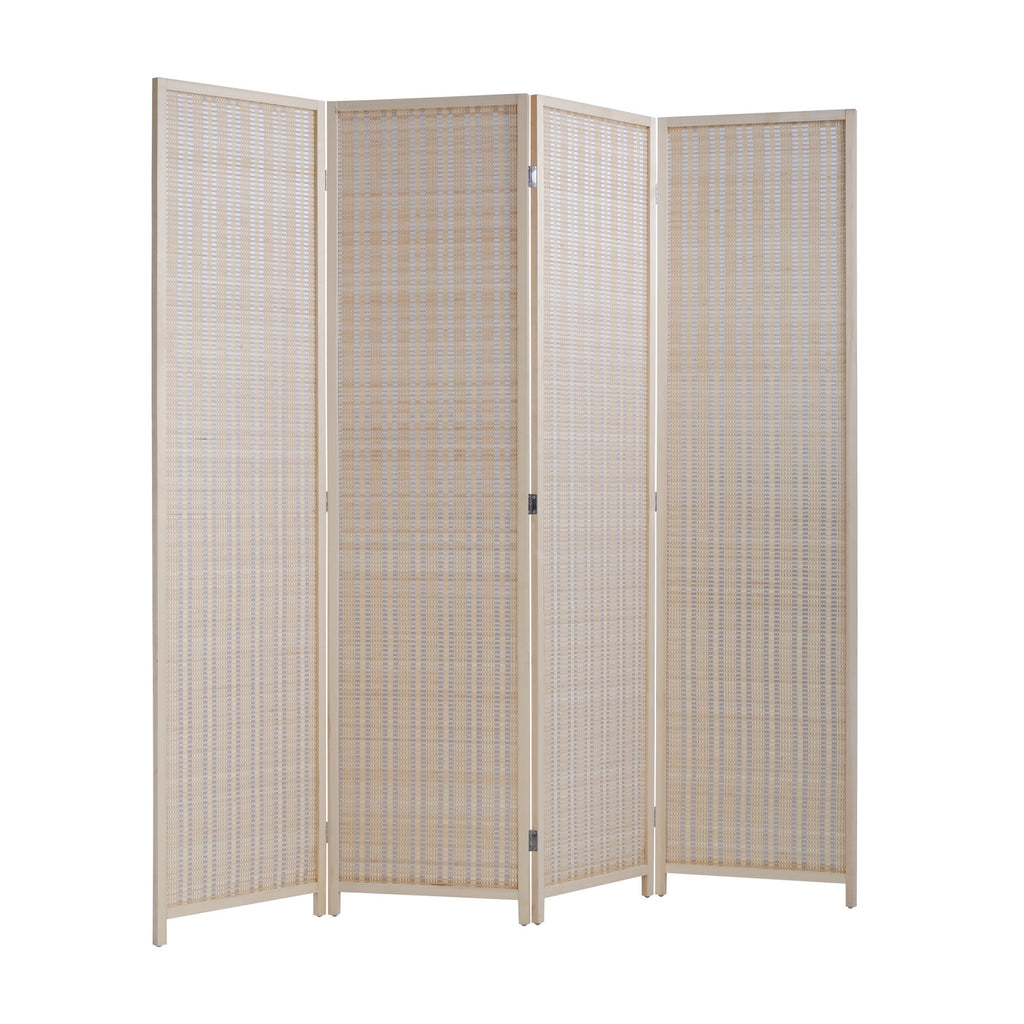 Bambus 4 Panel Privacy Wall Divider Wood Wohnzimmer