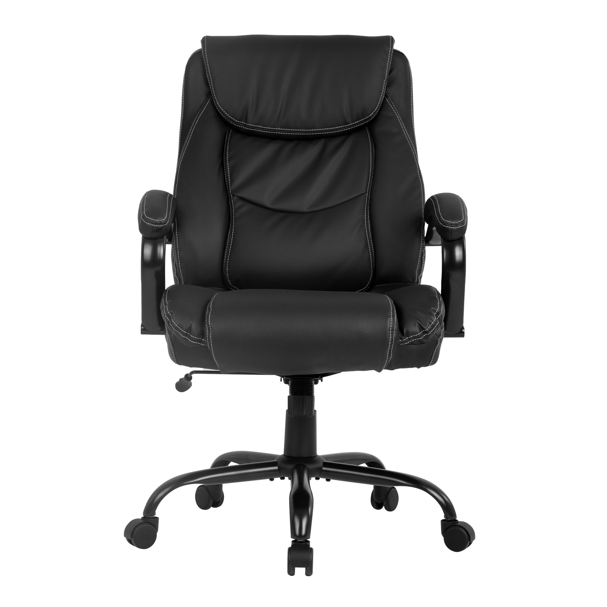 Breitsitzer Ergonomischer PU Lederschreibtischstuhl