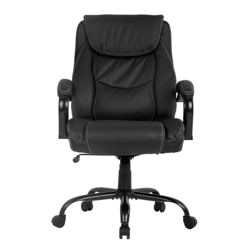 Breitsitzer Ergonomischer PU Lederschreibtischstuhl