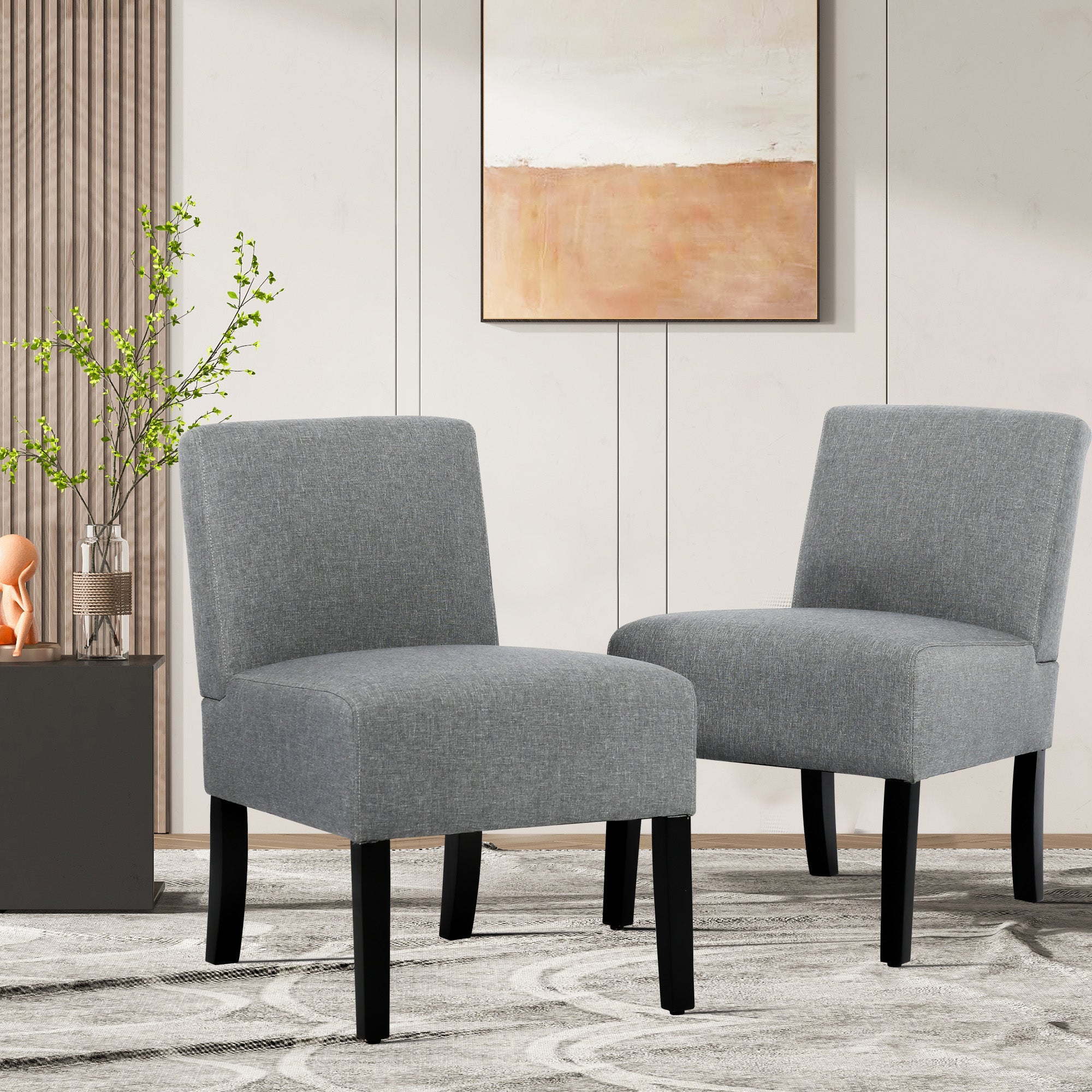 Wohnzimmer Armless Chair Modernes Design Set von 2