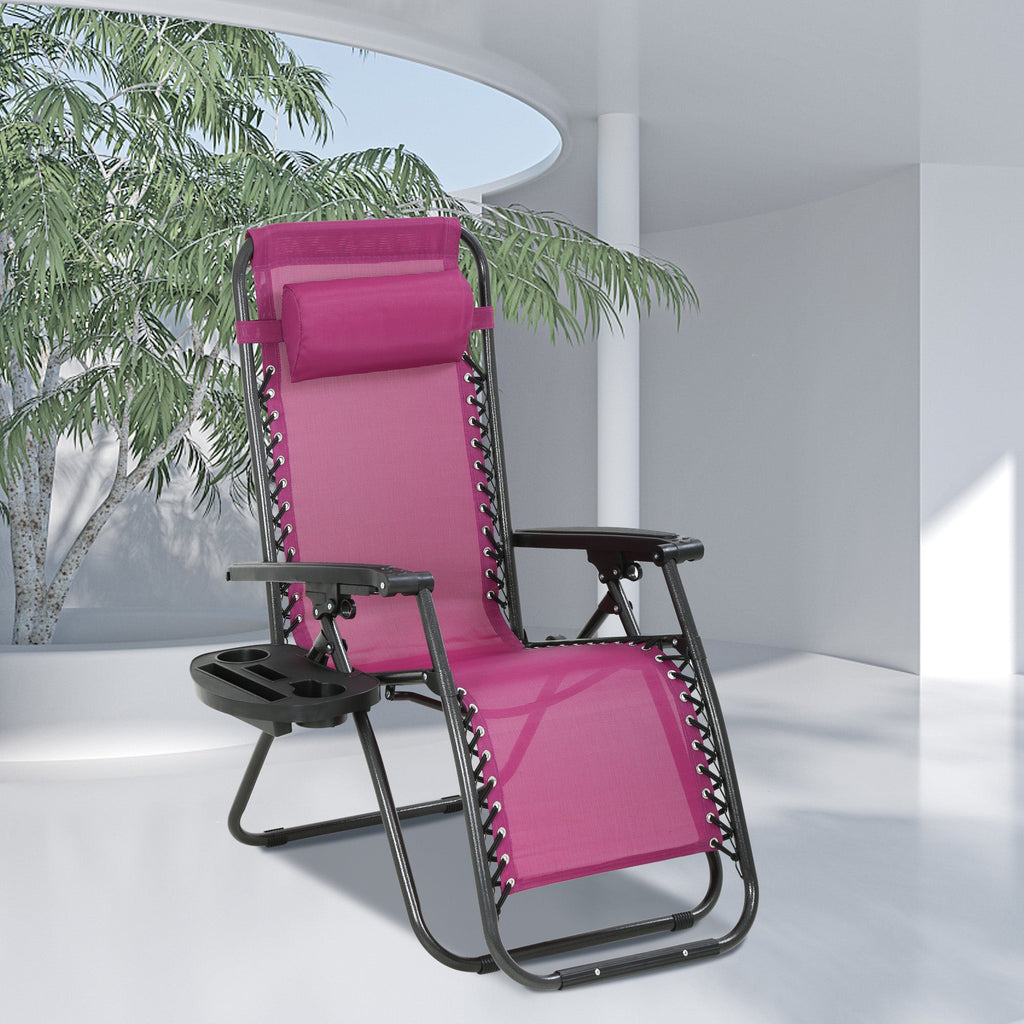 Zero Gravity Lawn Lounge Chair Patio Set von 2