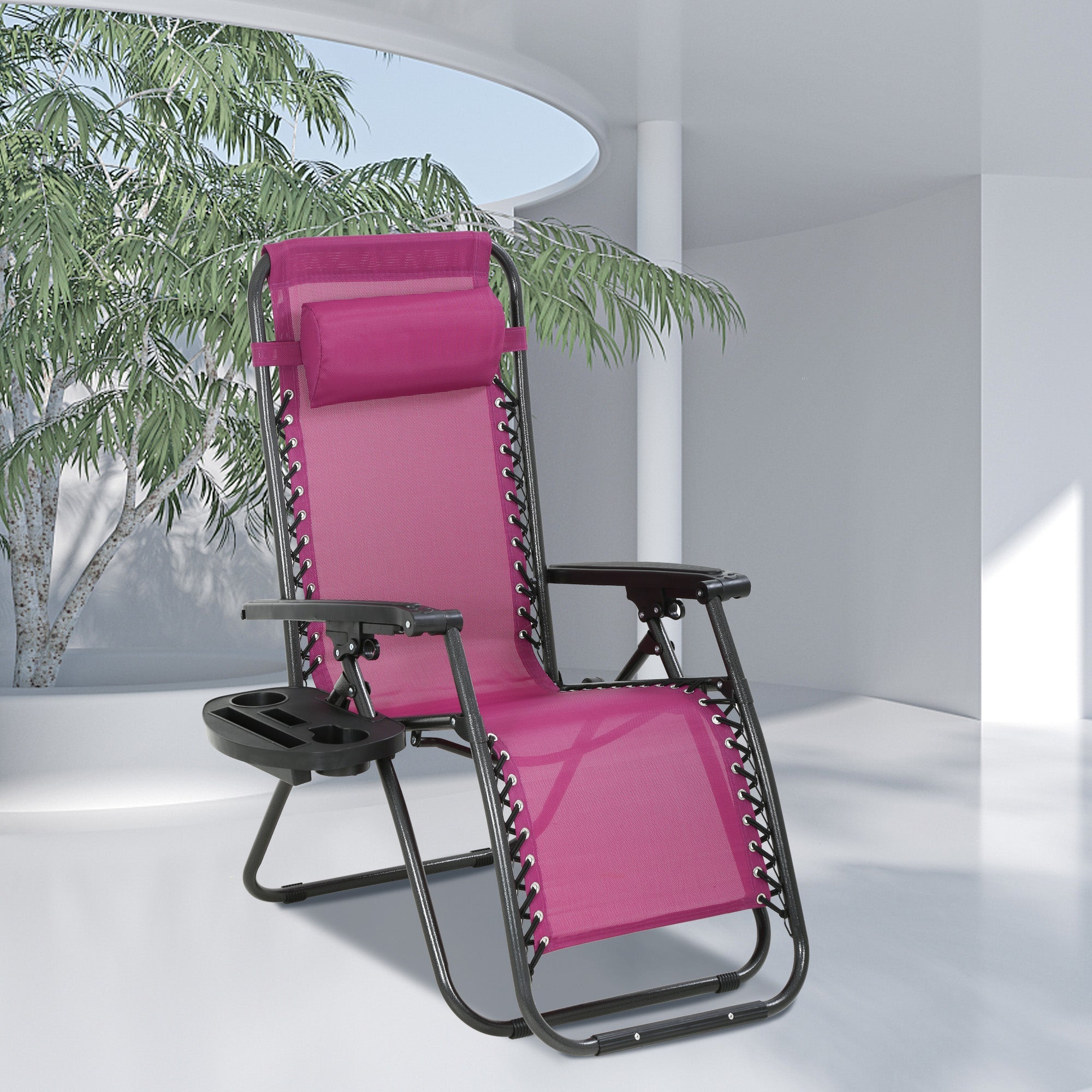 Zero Gravity Lawn Lounge Chair Patio Set von 2
