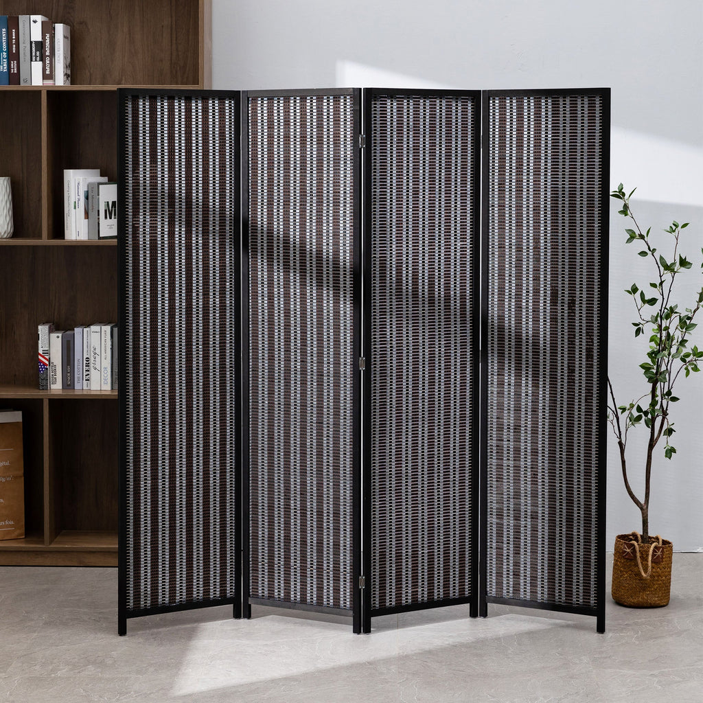 Bambus 4 Panel Privacy Wall Divider Wood Wohnzimmer