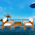 3-Stück Patio Bistro Set Patio Möbel Outdoor Tisch Stuhl Set