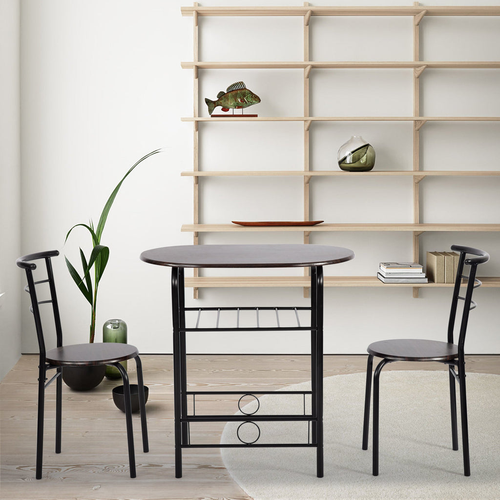 3-Piece Round Table und Stuhl Set für Küche Esszimmer