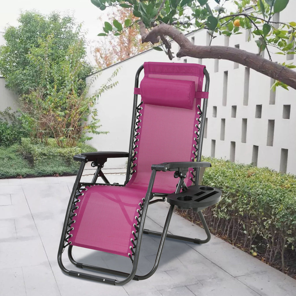 Zero Gravity Lawn Lounge Chair Patio Set von 2