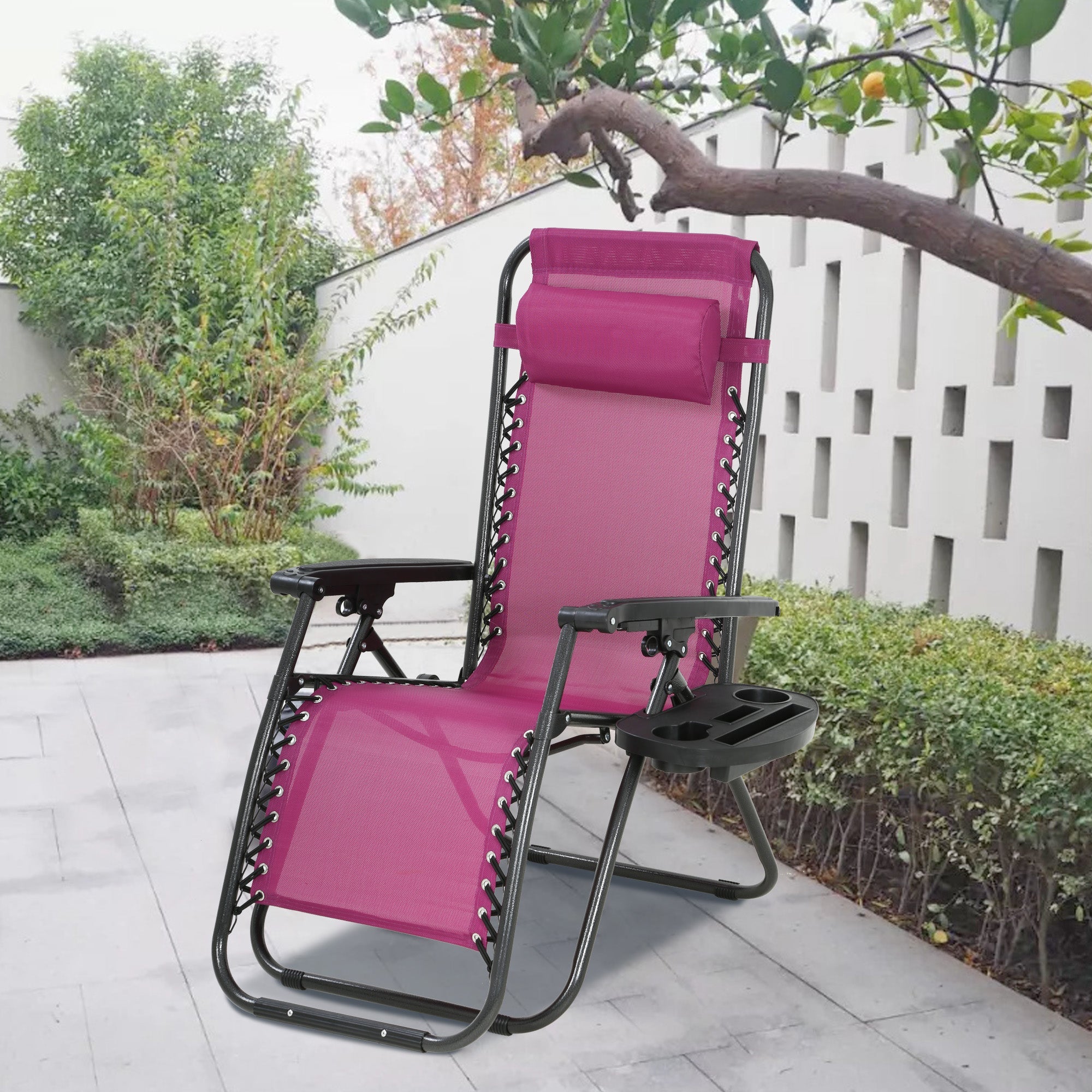 Zero Gravity Lawn Lounge Chair Patio Set von 2