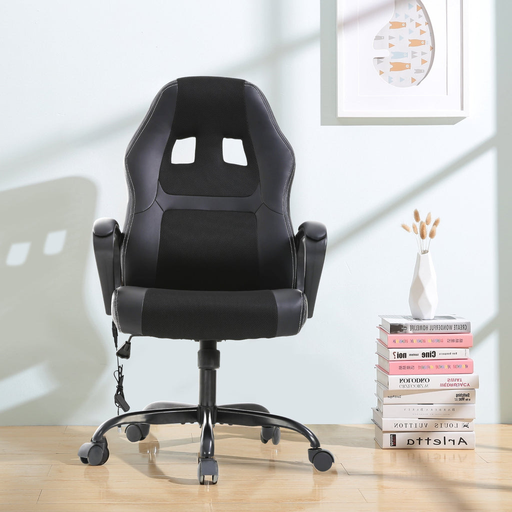Verstellbare PU Lumbal Massage Support Leder Racing Chair