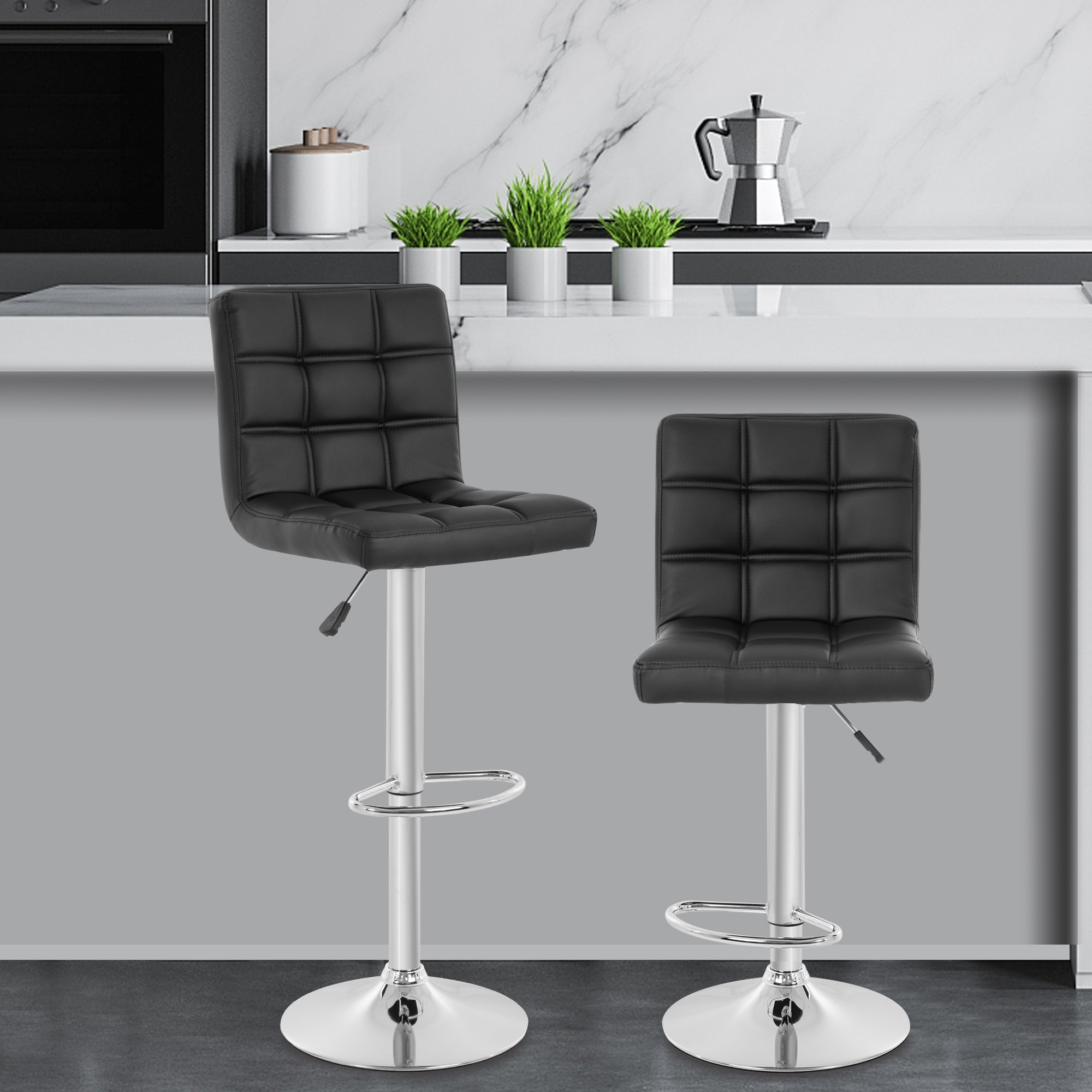 Modernes Swivel Bar Hocker Set von 2
