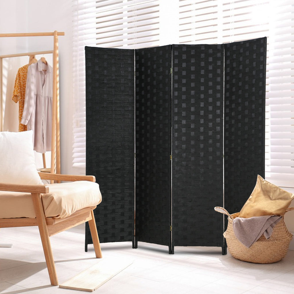 Hand-Woven Design Indoor Faltbares Holz Mesh Zimmerteiler