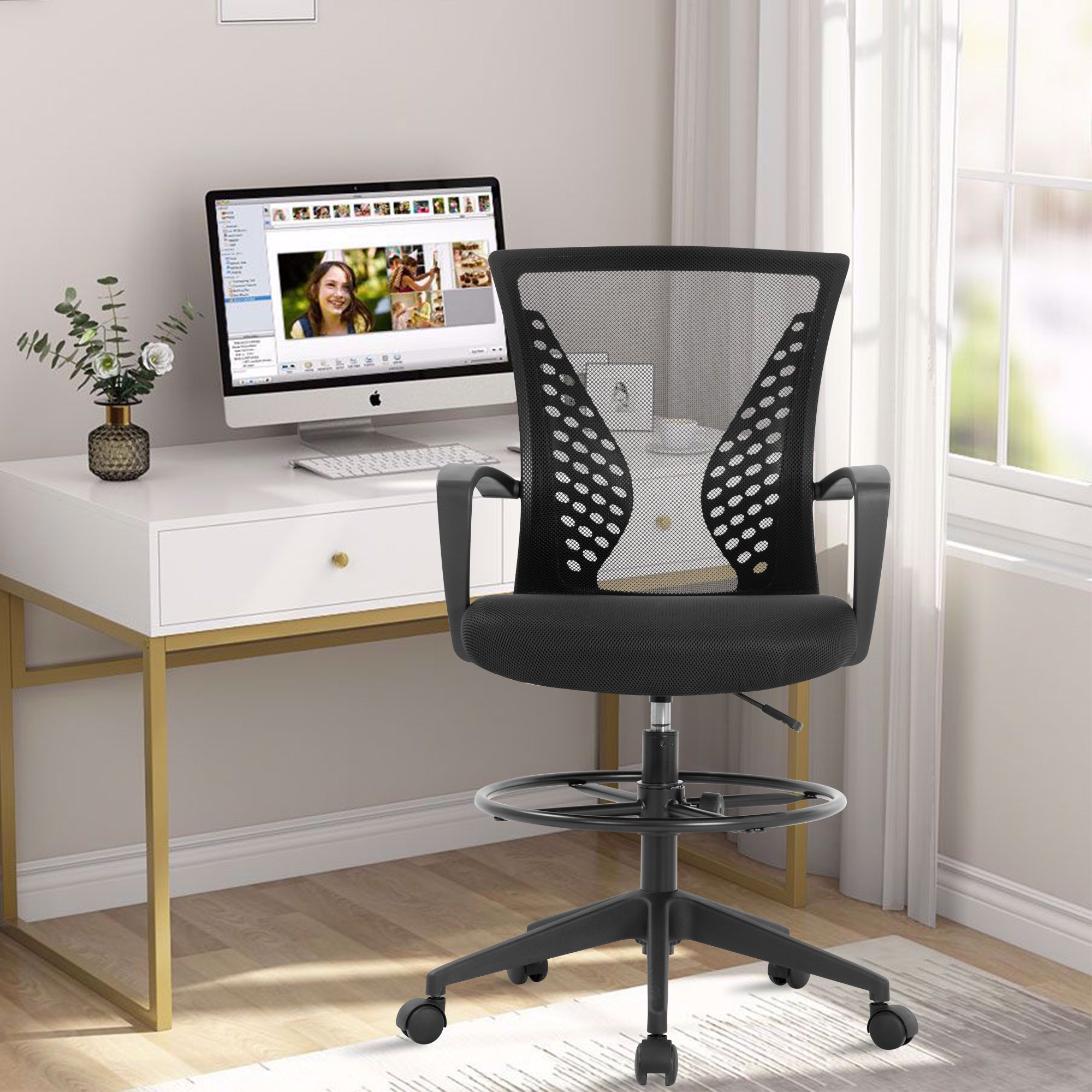 Hoch Bürostuhl Standing Back Support Desk Chair