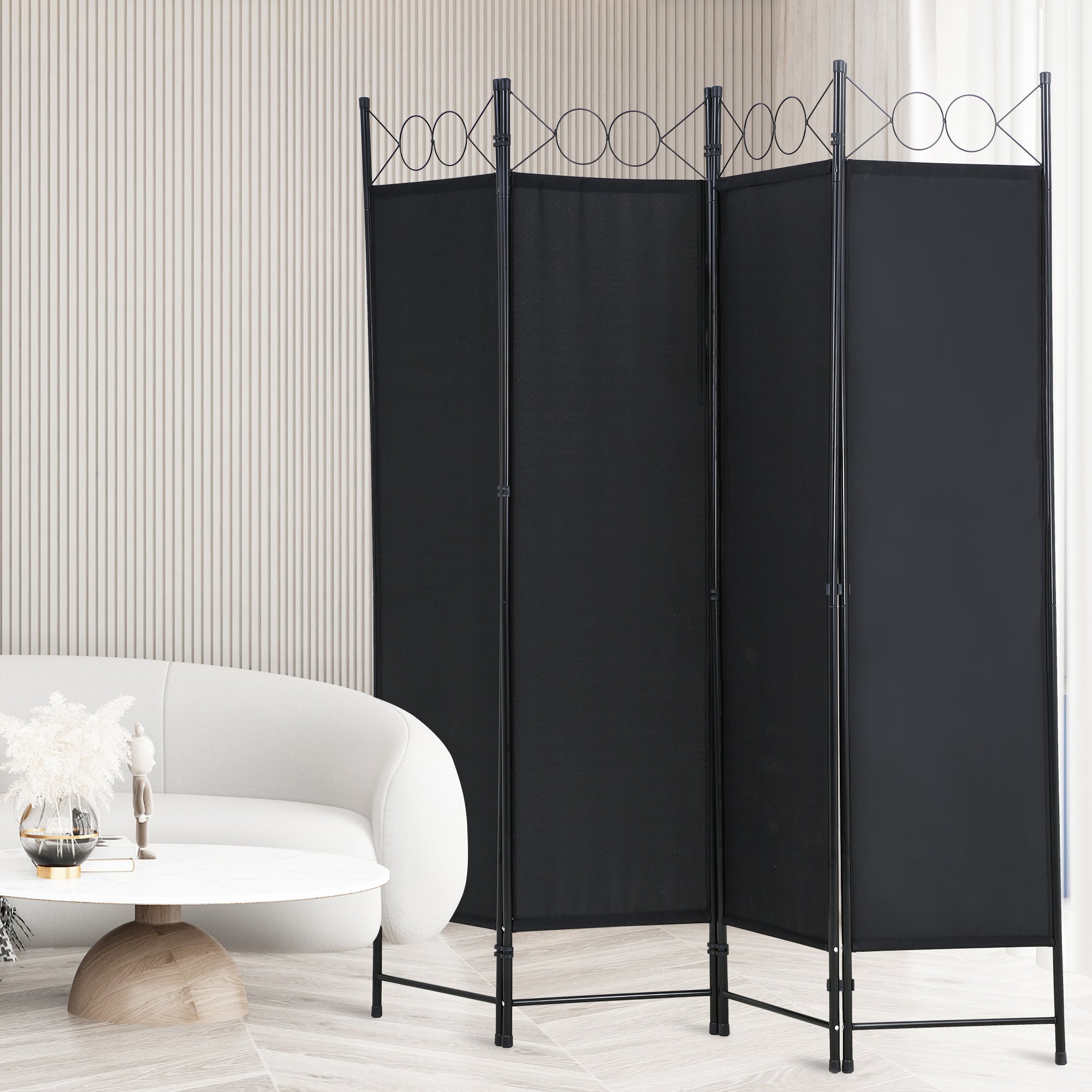 4 Panel Freistehende Partition Teilerraum Trennung