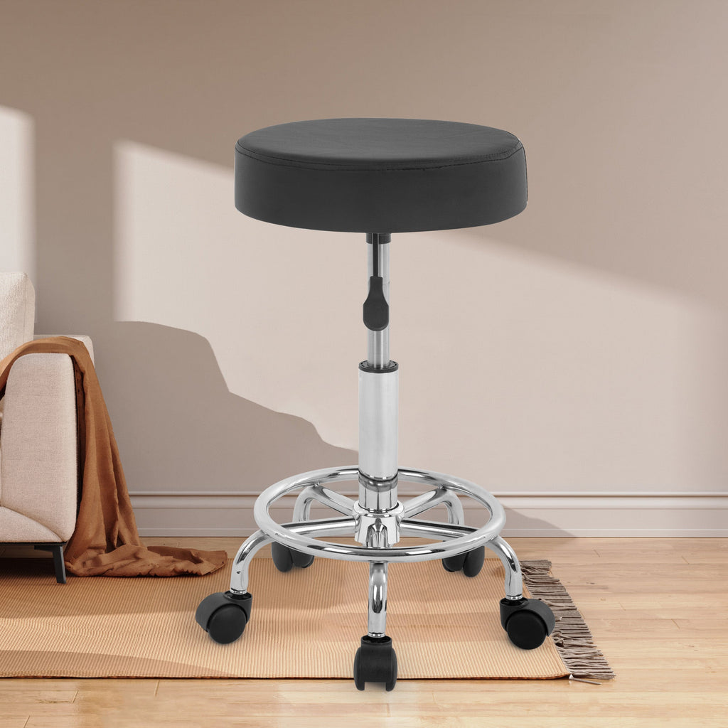 Round Rolling Swivel Esthetician Pu Chair