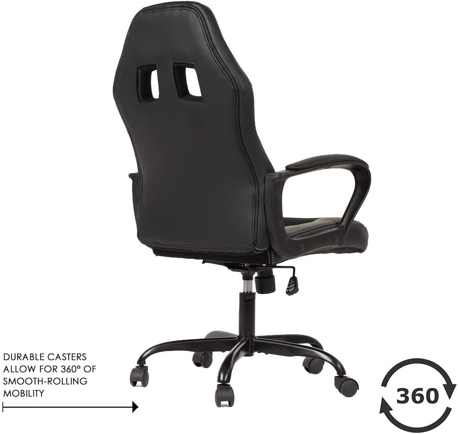 High Back Leather Racing Lumbar Support Gaming Chair