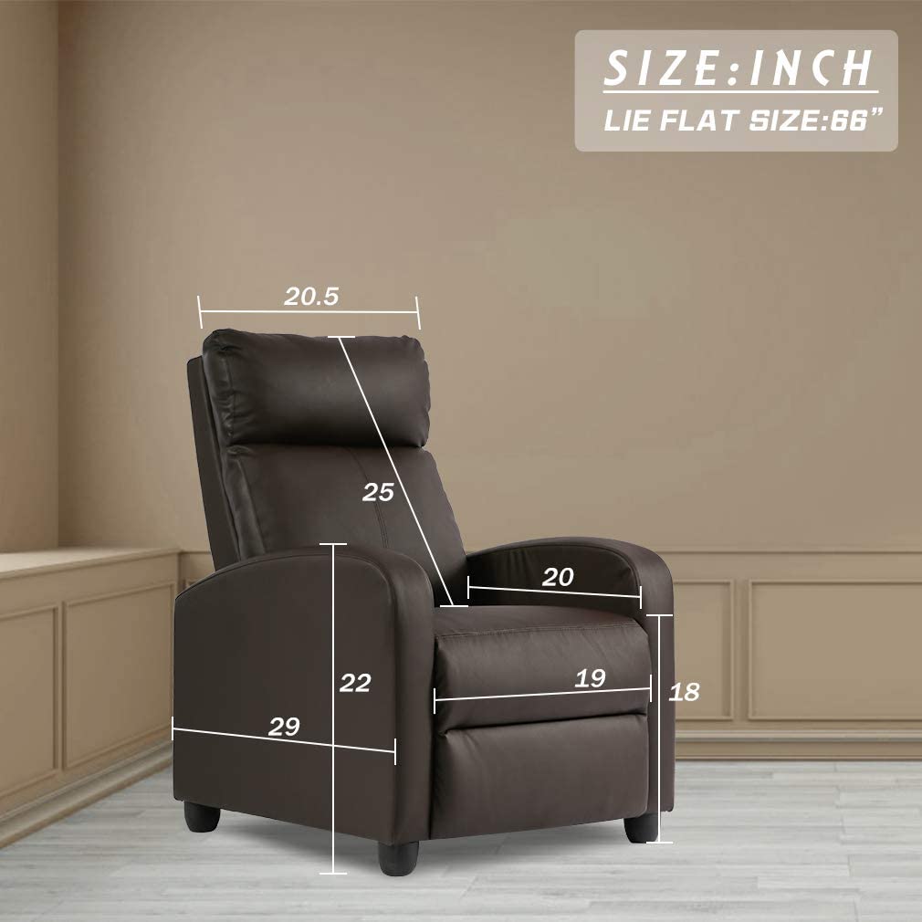 Recliner Chair Einzelne Liege Sofa mit gepolsterten Sitzlehne