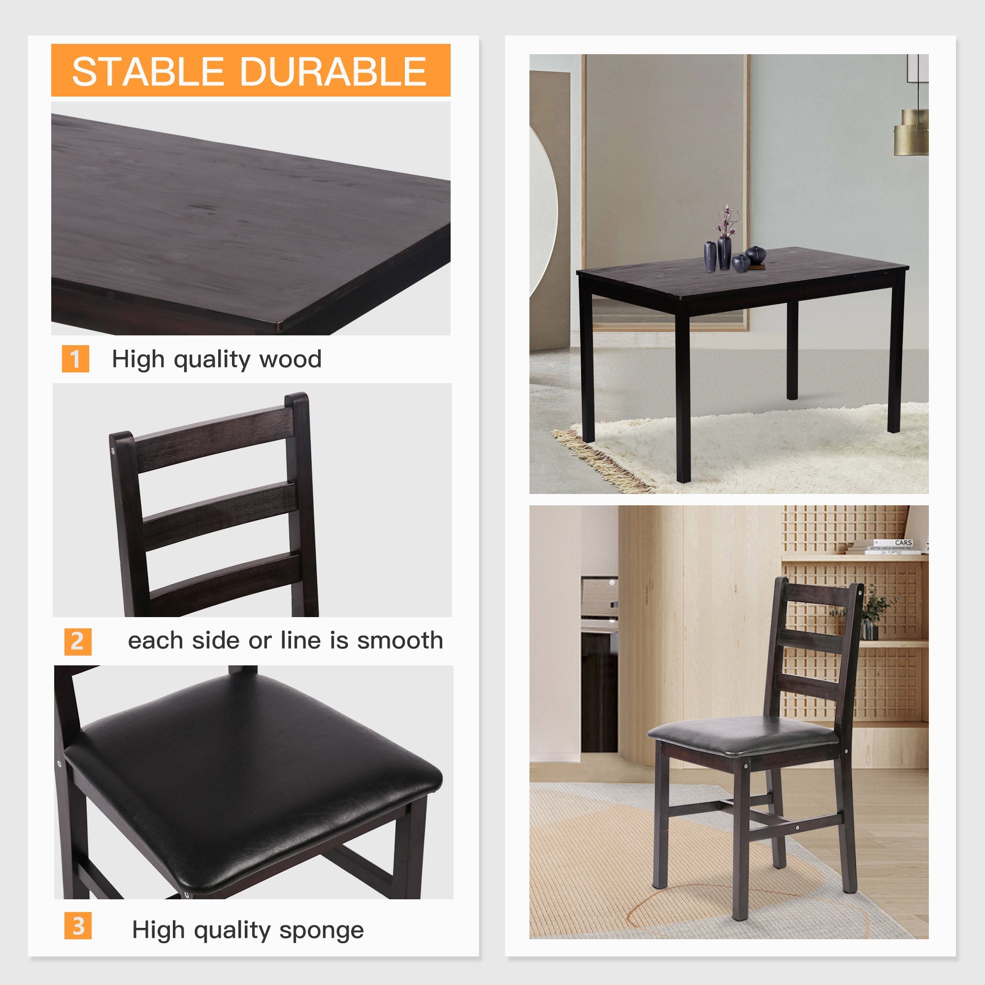 Modernes 5-Piece Esstisch-Set