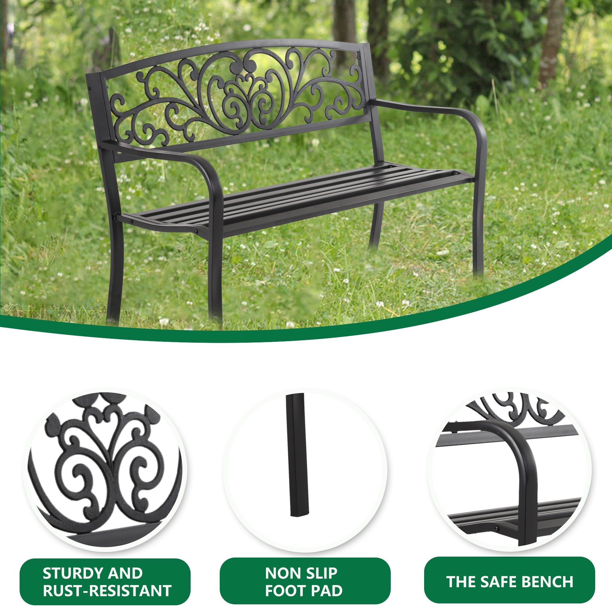 Gartenbank Outdoor Bench Patio Bench für Outdoor