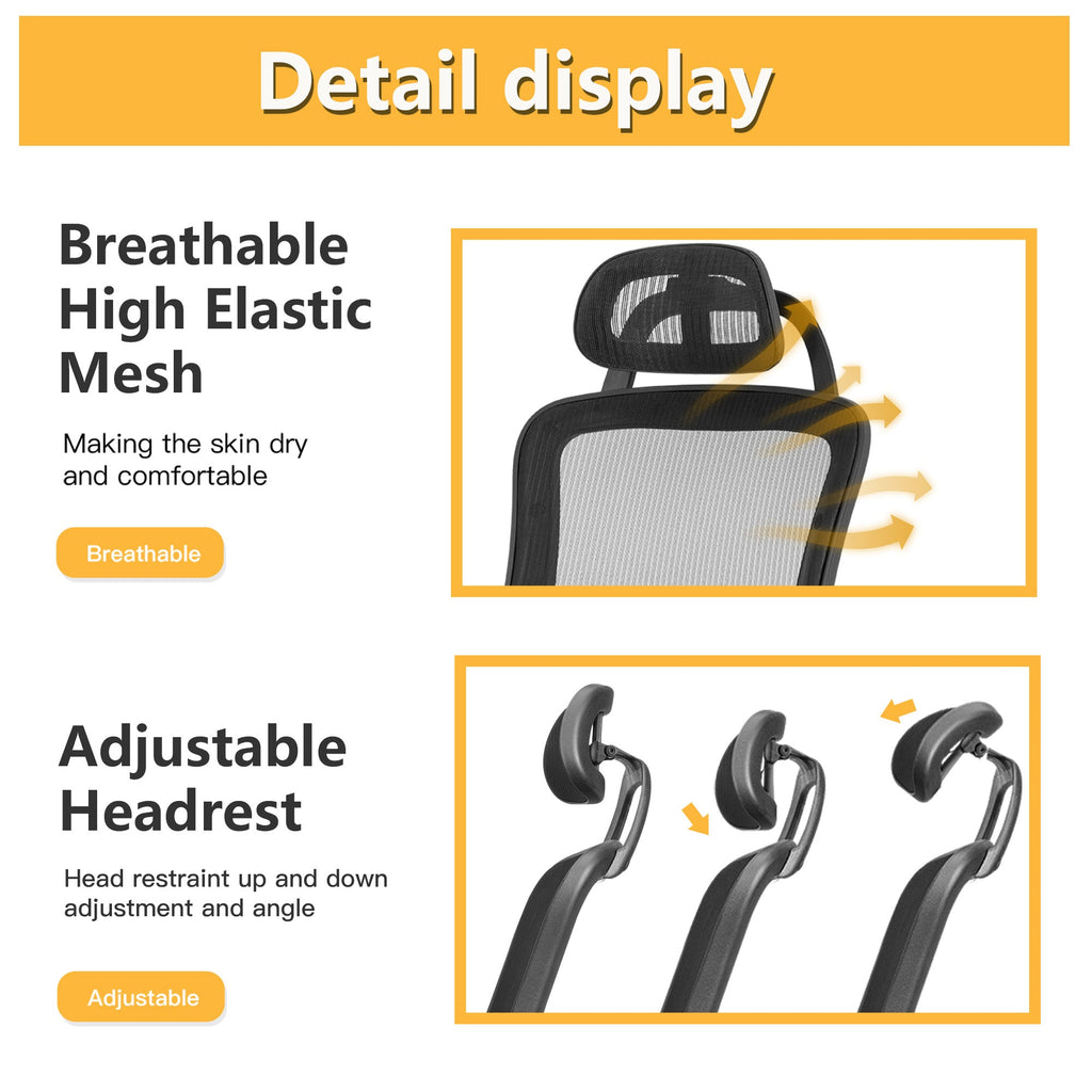 Executive Adjusted Headrest Office High Back Desk Chair