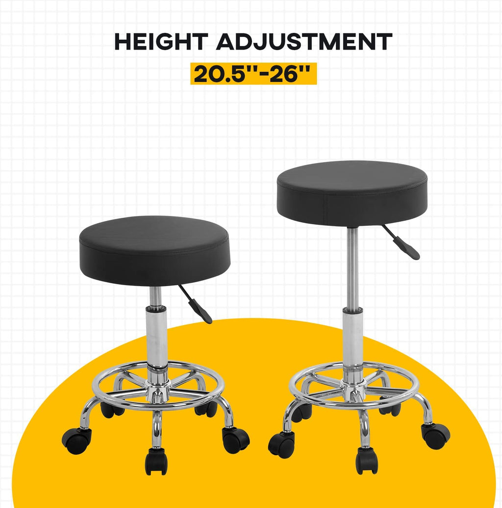 Round Rolling Swivel Esthetician Pu Chair