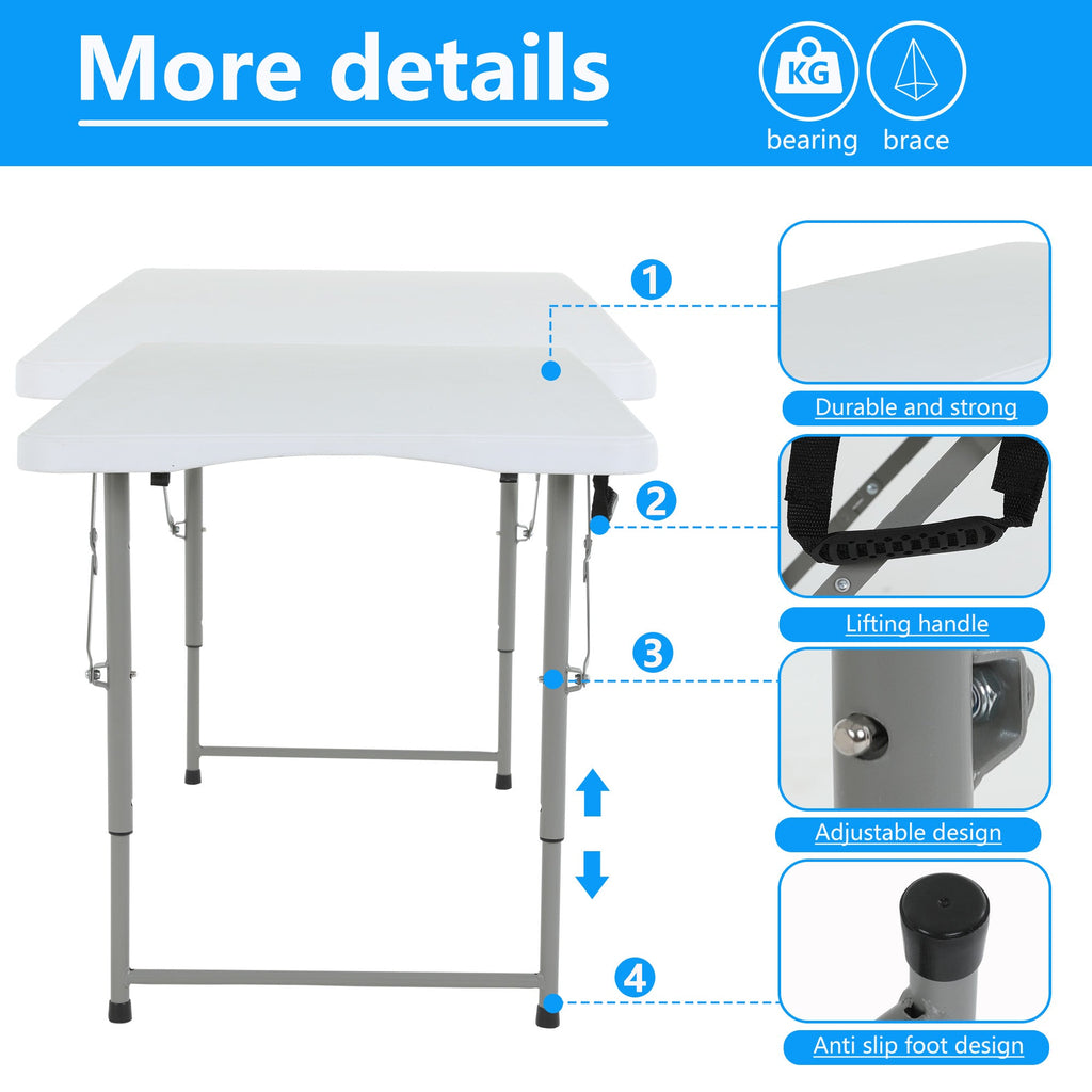 Verstellbare Höhe Camping Klapptisch