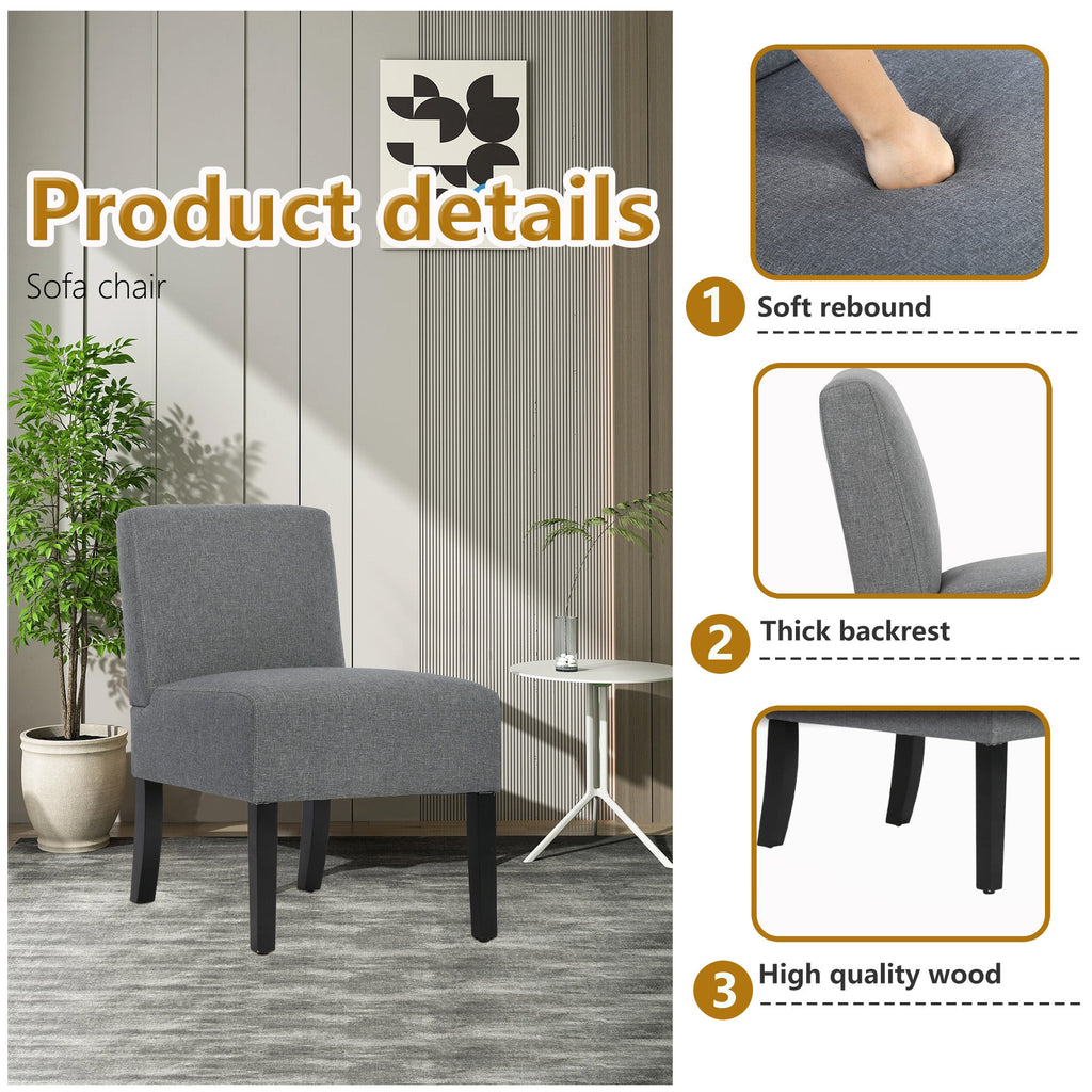 Wohnzimmer Armless Chair Modernes Design Set von 2
