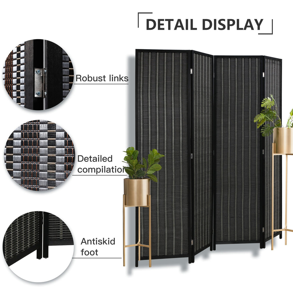 Bambus 4 Panel Privacy Wall Divider Wood Wohnzimmer