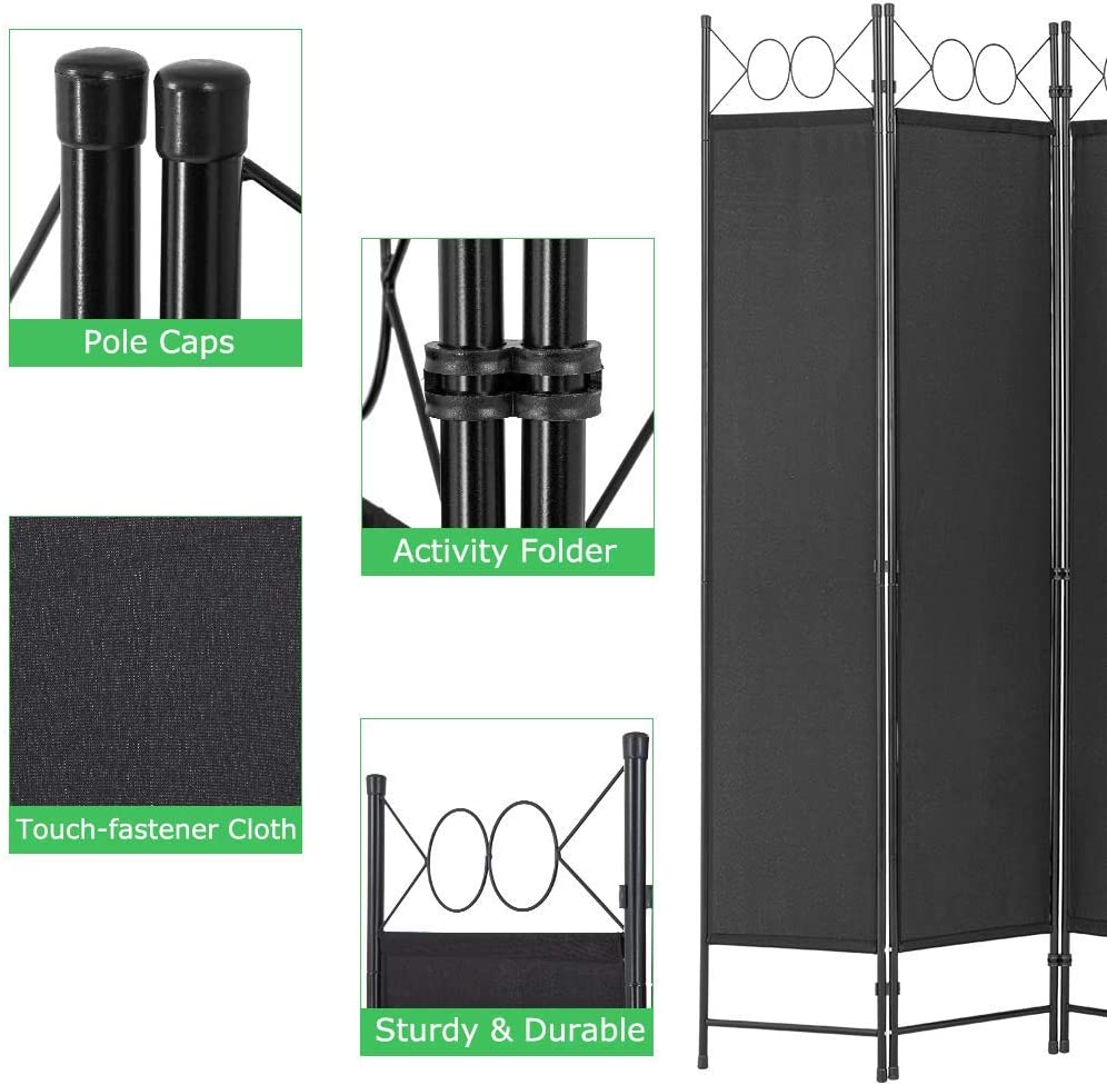 4 Panel Freistehende Partition Teilerraum Trennung