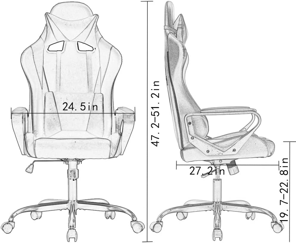 High-Back Ergonomic Executive Swivel Gaming Stuhl 6 Farben