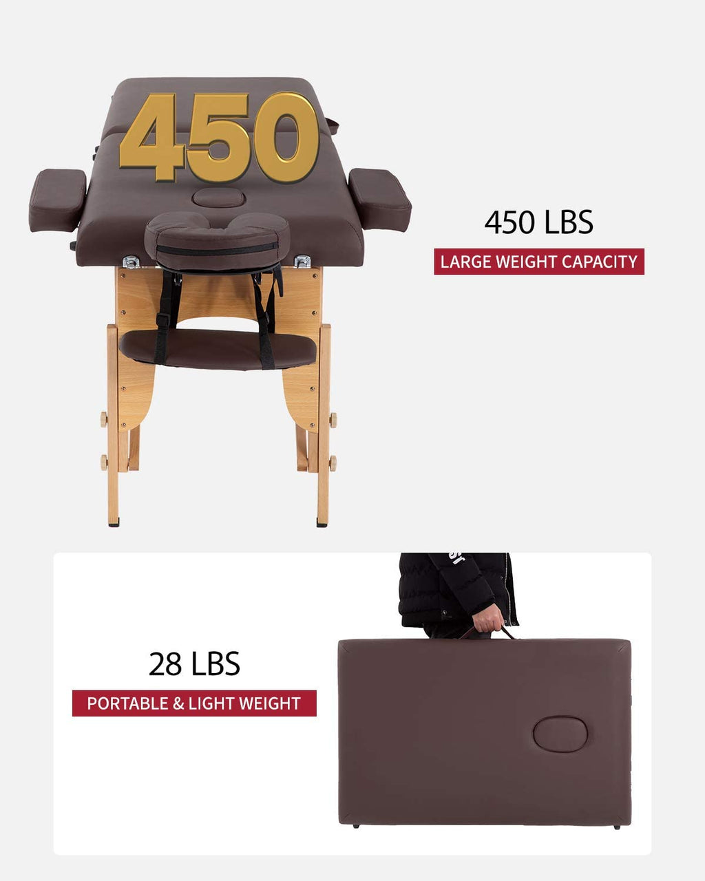 Massagetisch 84 Zoll lang verstellbares Salonbett