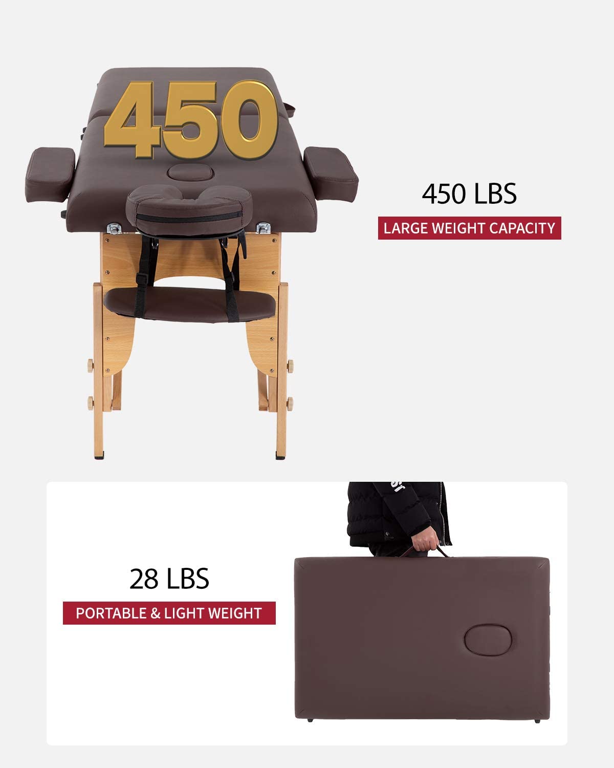 Massagetisch 84 Zoll lang verstellbares Salonbett