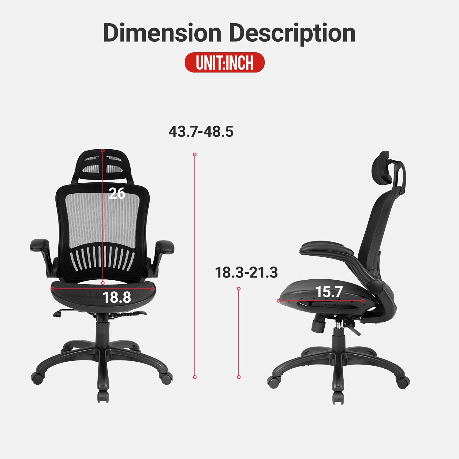 Executive Adjusted Headrest Office High Back Desk Chair