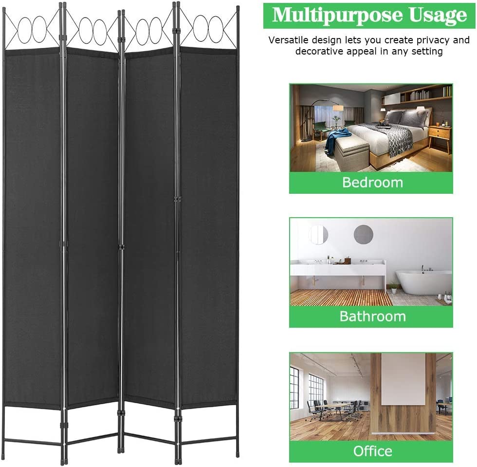 4 Panel Freistehende Partition Teilerraum Trennung
