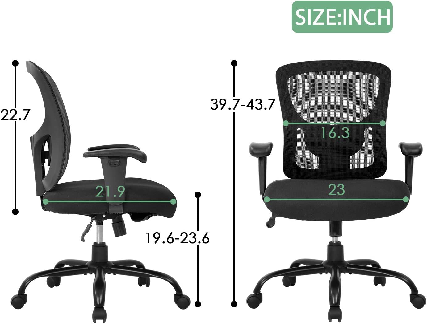 Rolling Swivel High Back Task Executive Ergonomic Chair