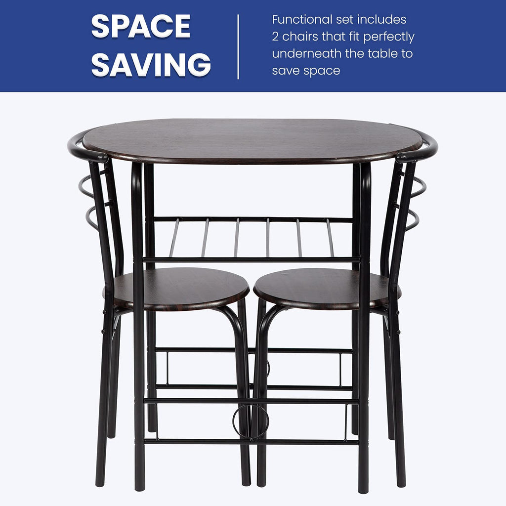 3-Piece Round Table und Stuhl Set für Küche Esszimmer
