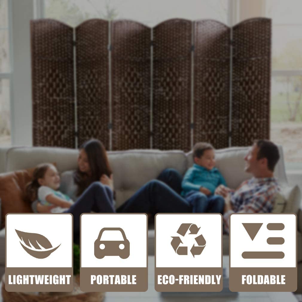 6 Panel Folding Privacy Room Divider