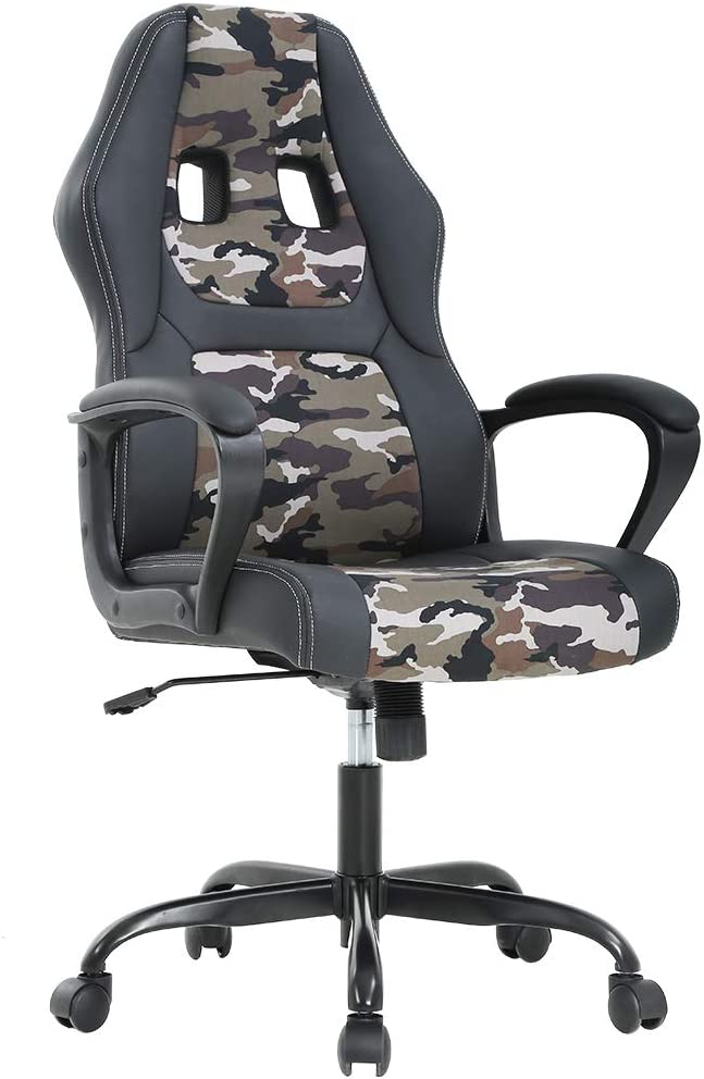 High Back Leather Racing Lumbar Support Gaming Chair