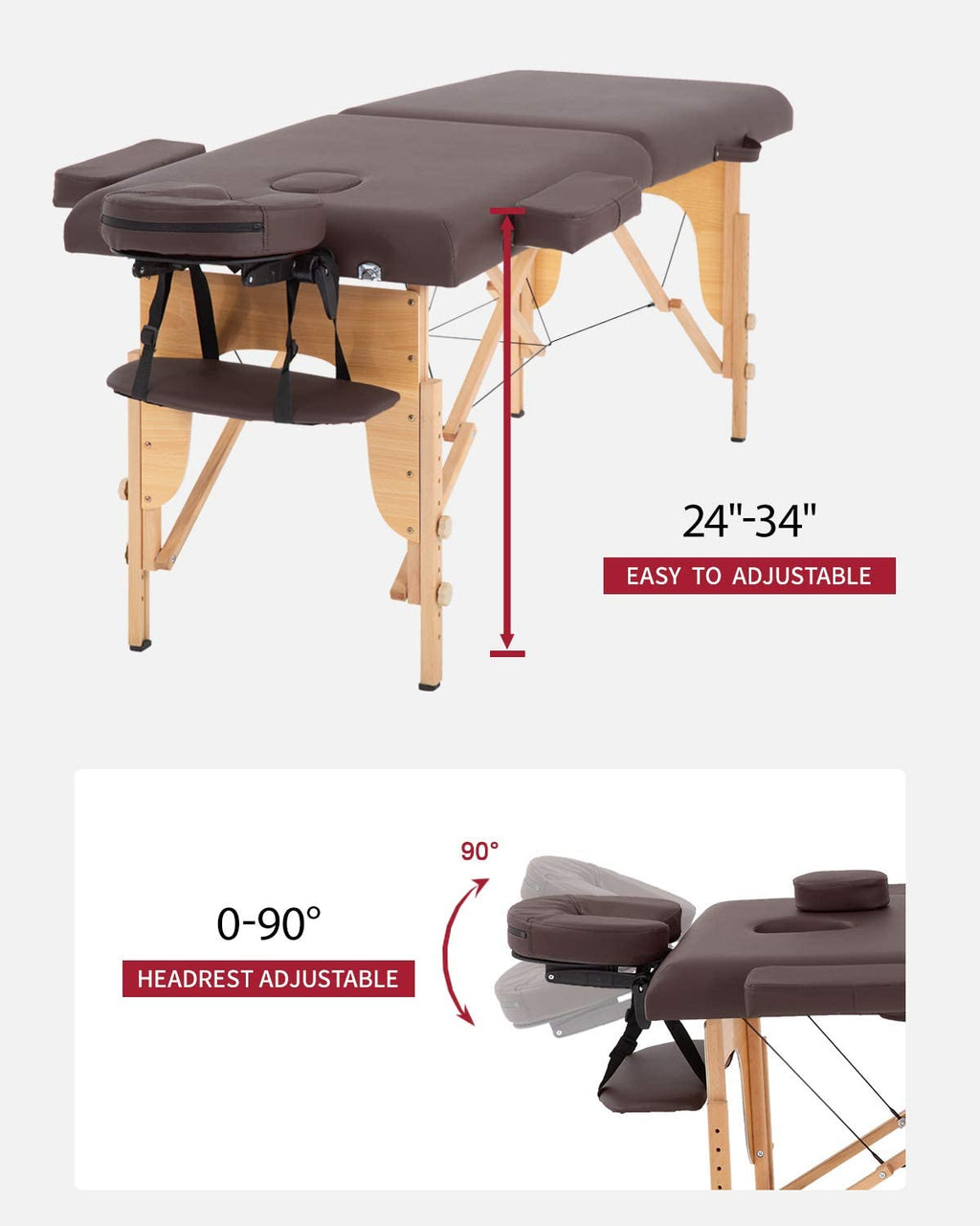 Massagetisch 84 Zoll lang verstellbares Salonbett