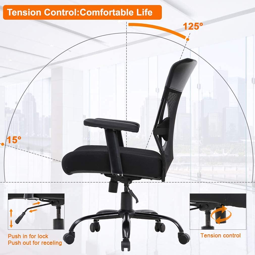Breitsitziger Ergonomischer Computerstuhl