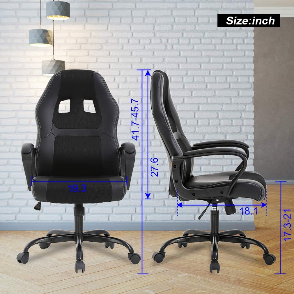 High Back Leather Racing Lumbar Support Gaming Chair