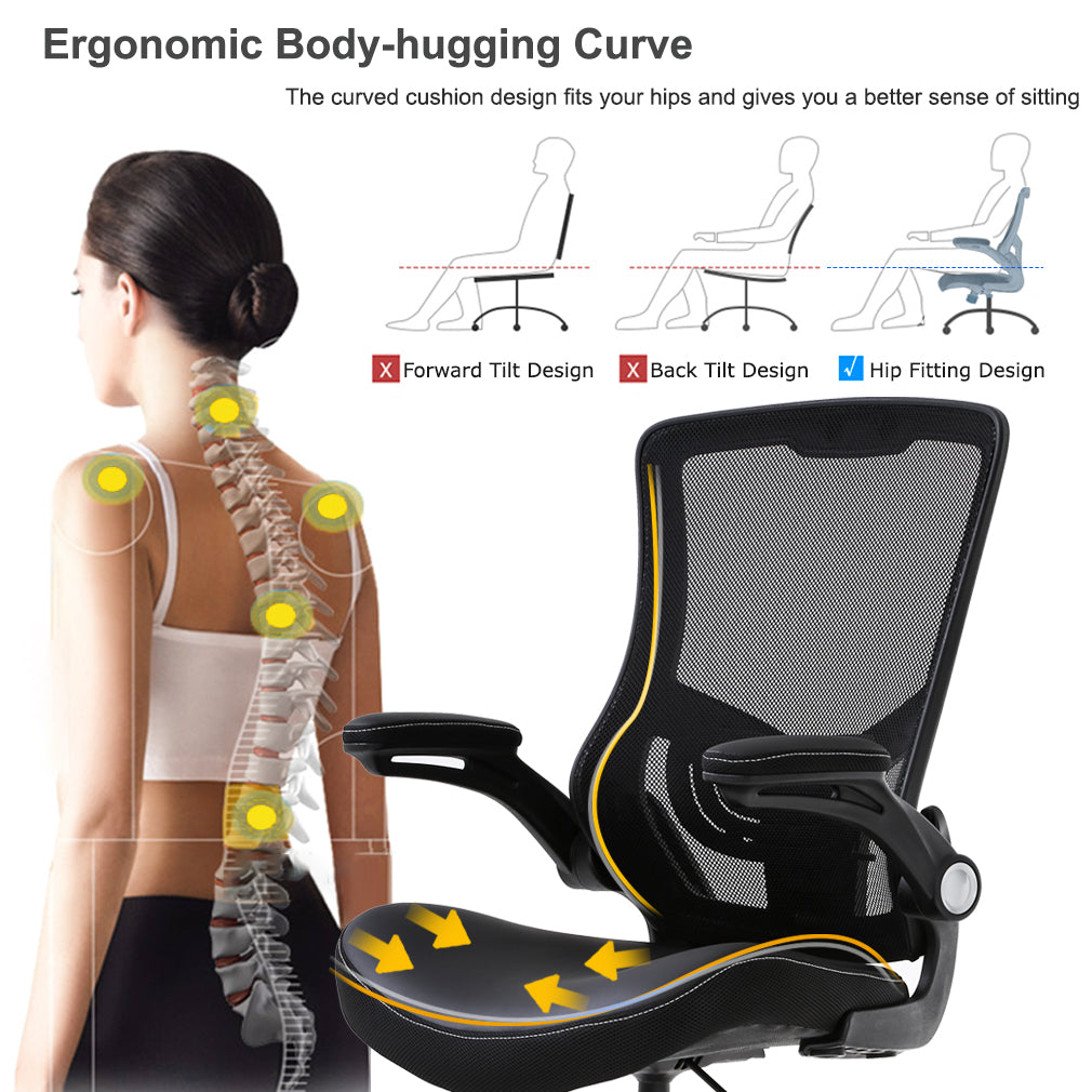 Flip Up Arms Ergonomic Zeichenstuhl
