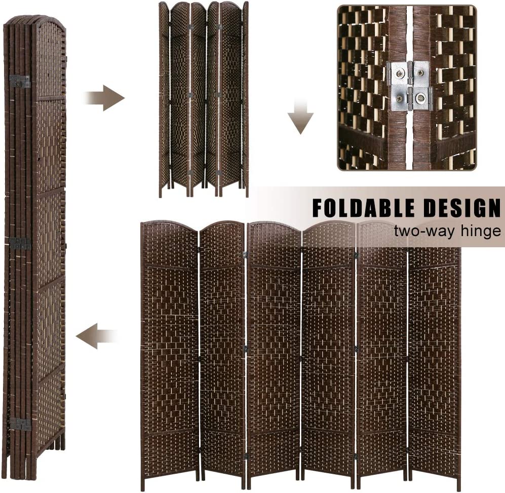 6 Panel Folding Privacy Room Divider